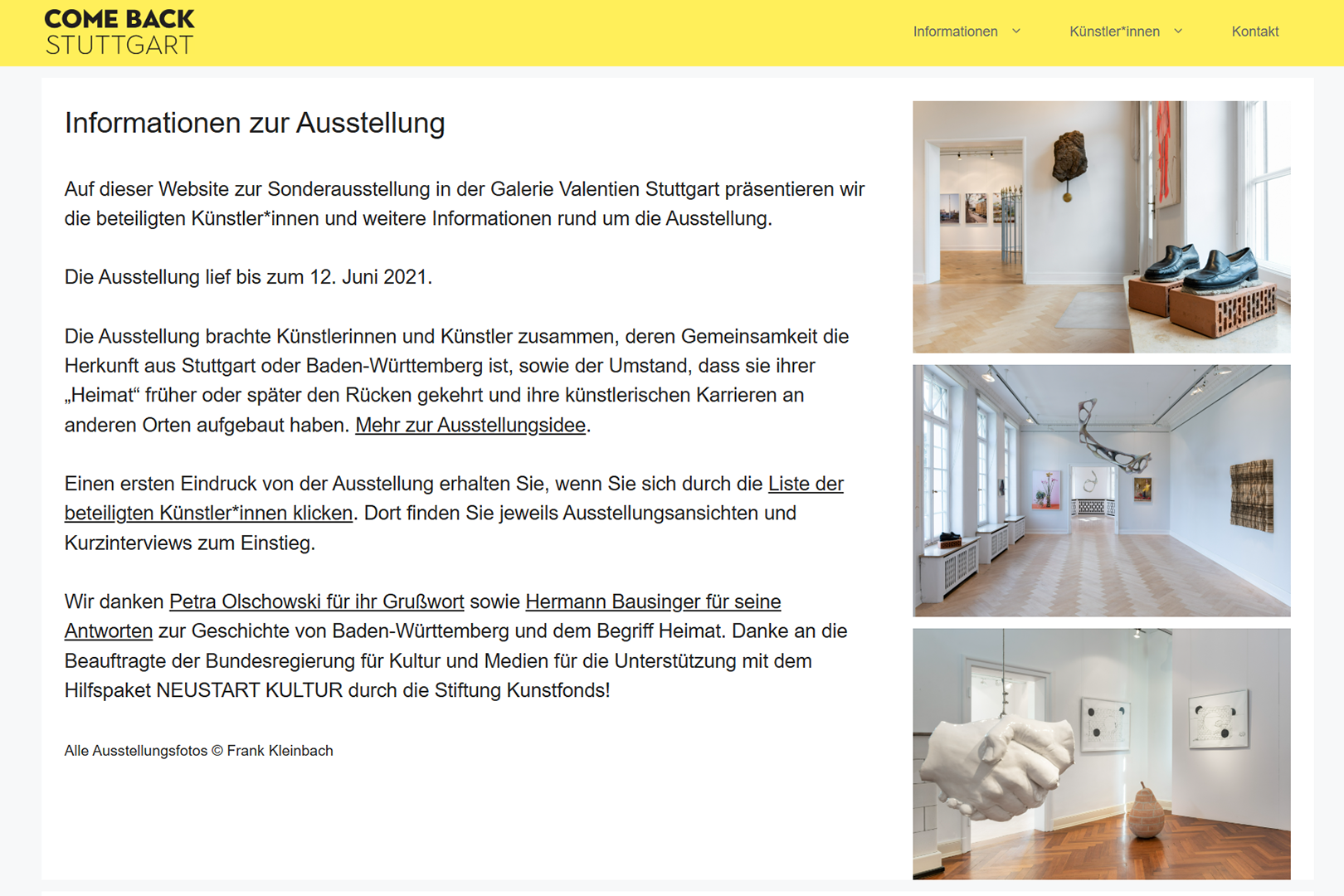 comeback stuttgart @ galerie valentien