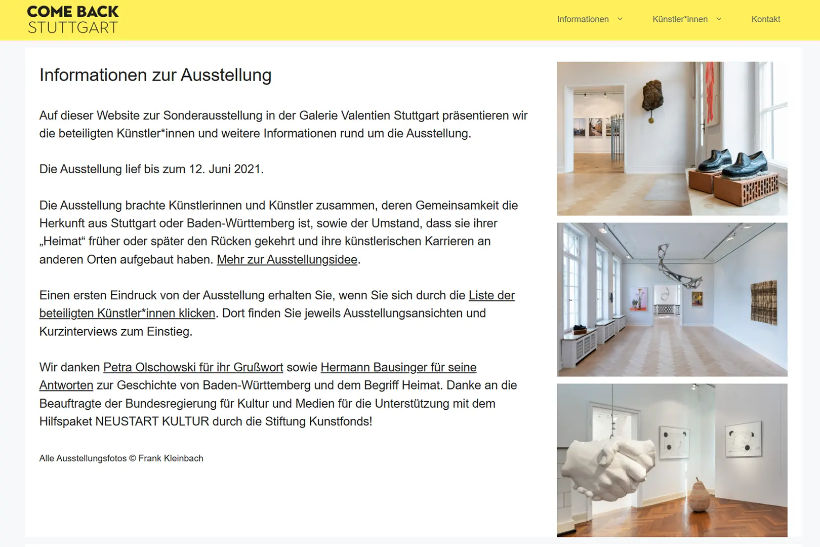 comeback stuttgart @ galerie valentien